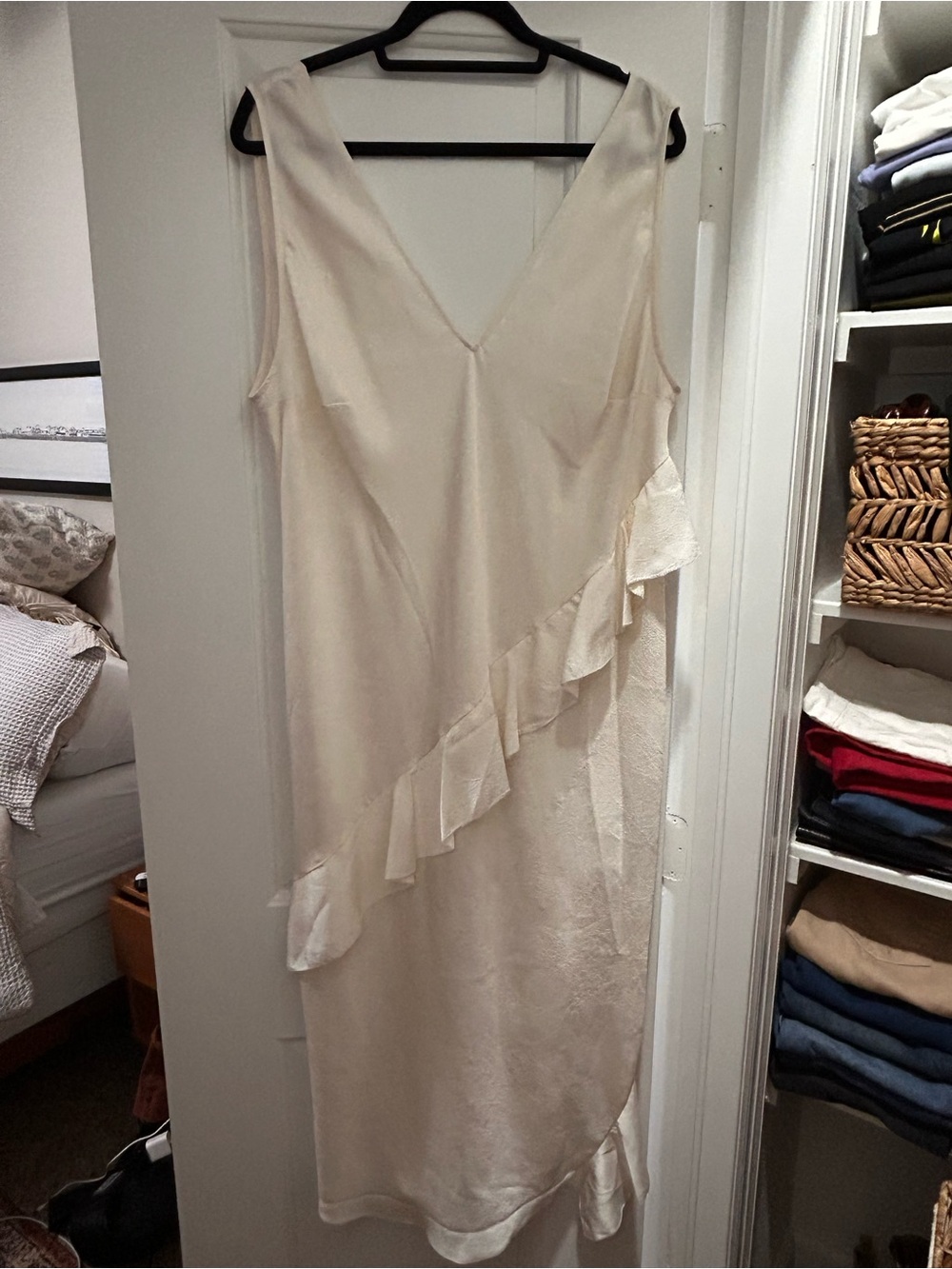 H&M Ruffle Cream Dress